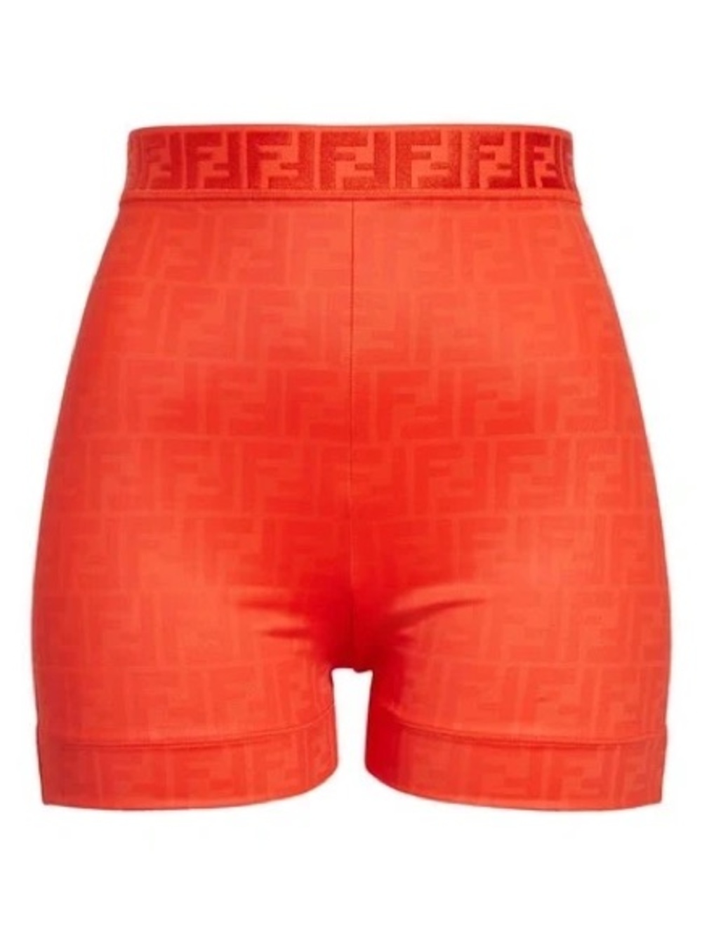 Fendi Fendirama FF Logo Biker Shorts - Red